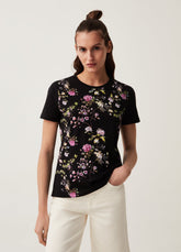 Ovs Cotton T-Shirt With Floral Print